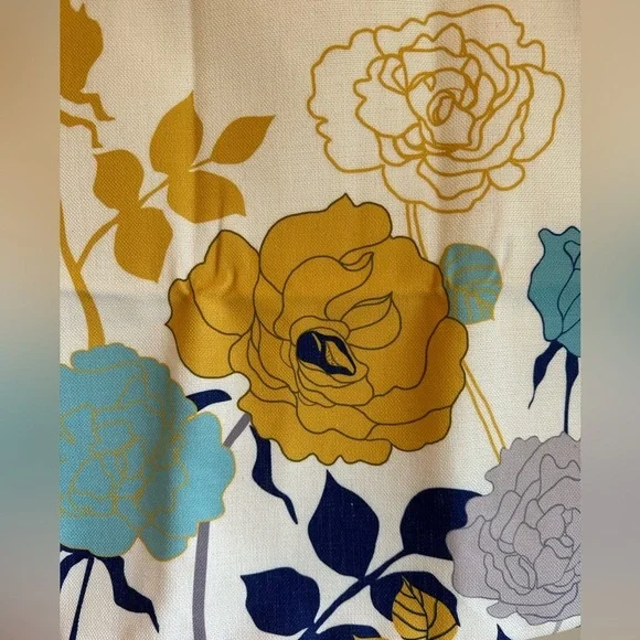 Floral Spring Summer Pillow Covers Approx 20”x20” Set Of 2 Zipper Closure New - Picture 3 of 9